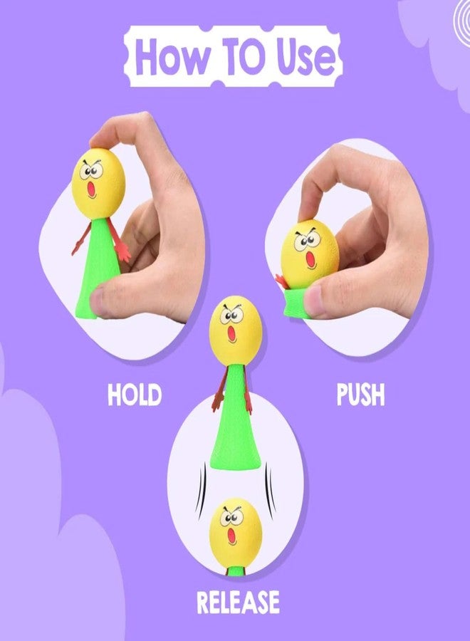 FUBIX Emoji Pop-up Toys As Birthday Return gifts for kids party | Emoji jumping toys multicolor (100) - Image 3
